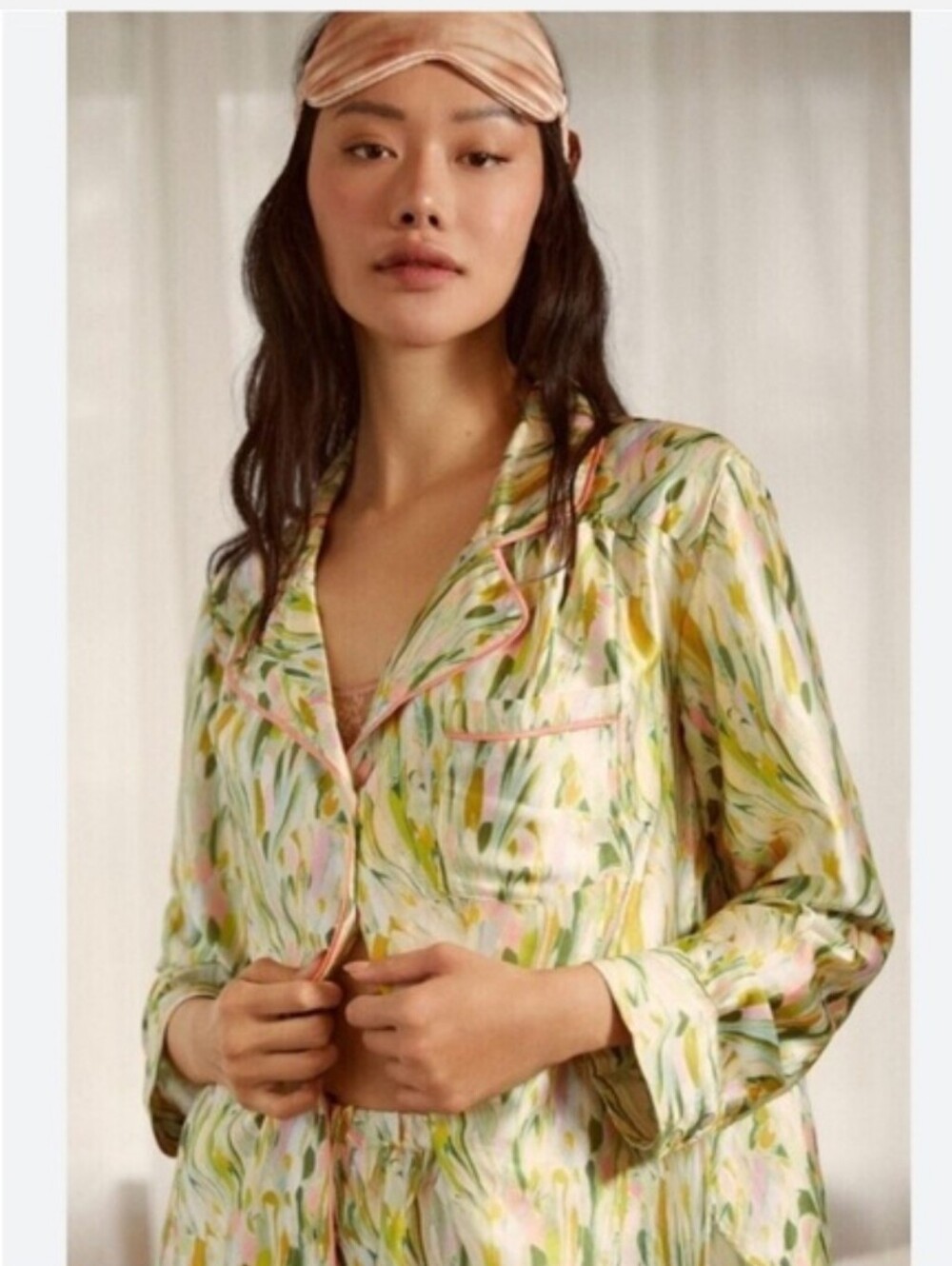Anthropologie Ruffle Top Sleepwear/Lounge Printed Top Sz XL NWT $78